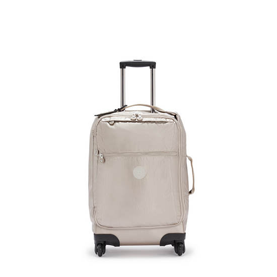 Walizki Kipling Darcey Small Metallic Carry-On Rolling Beżowe | PL 1472IL